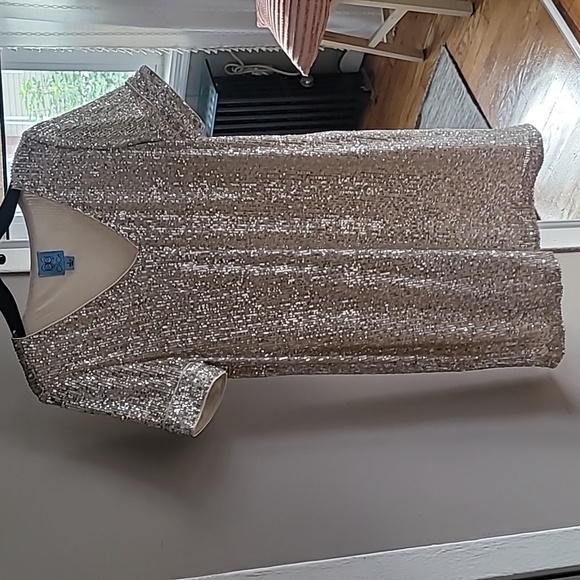 Gold sequin CeCe Dress - Picture 1 of 6